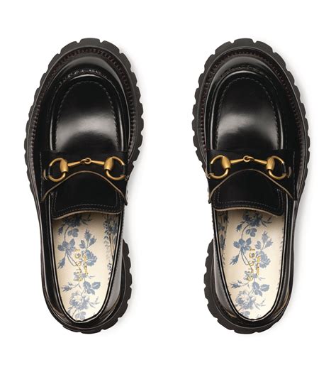 gucci women's lug sole horsebit loafers|gucci harald horsebit platform loafer.